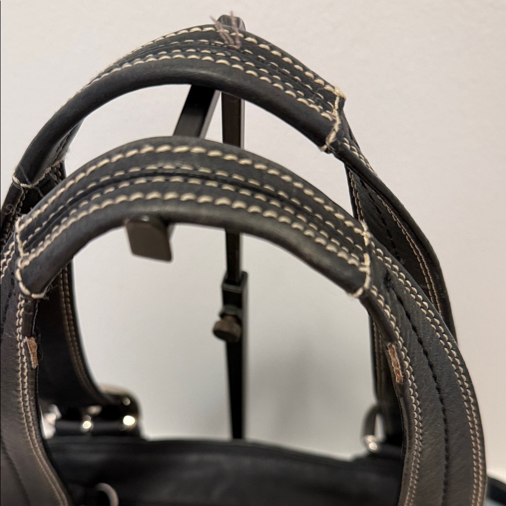 Coach Vintage SoHo Pleated Black Smooth Leather Handbag EUC - Picture 4 of 10